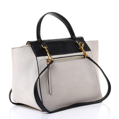 Celine Grained Calfskin Micro Belt Bag White Black 2 of 4