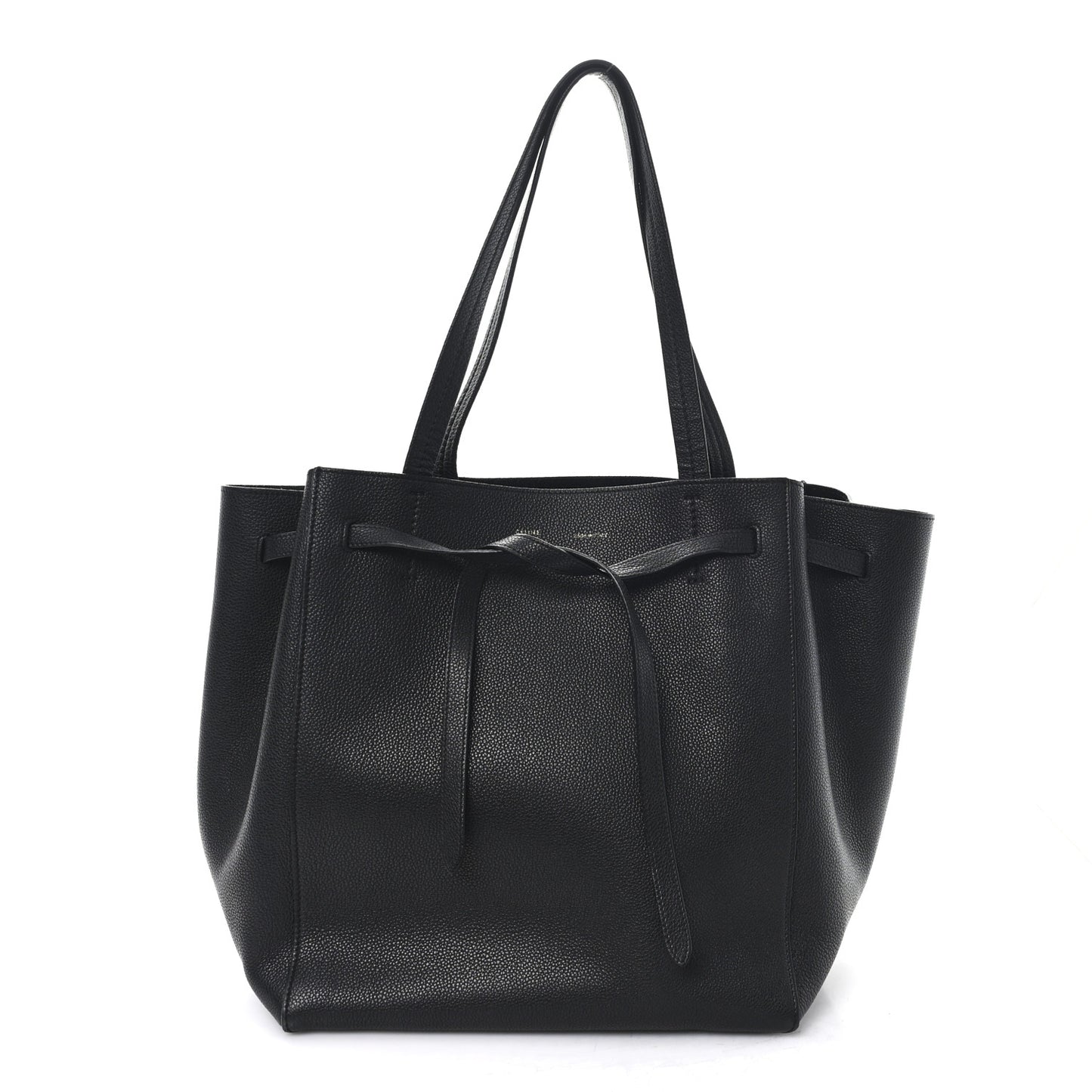 Soft Grained Calfskin Small Belt Cabas Phantom Black