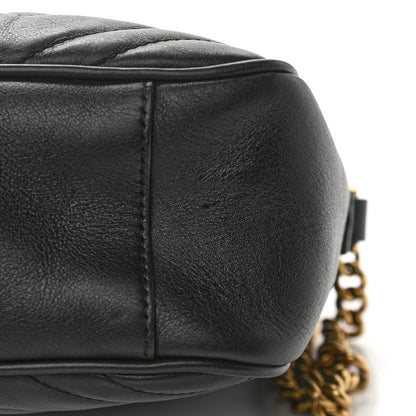 Gucci Calfskin Matelasse Medium GG Marmont Chain Shoulder Bag Black 12 of 12