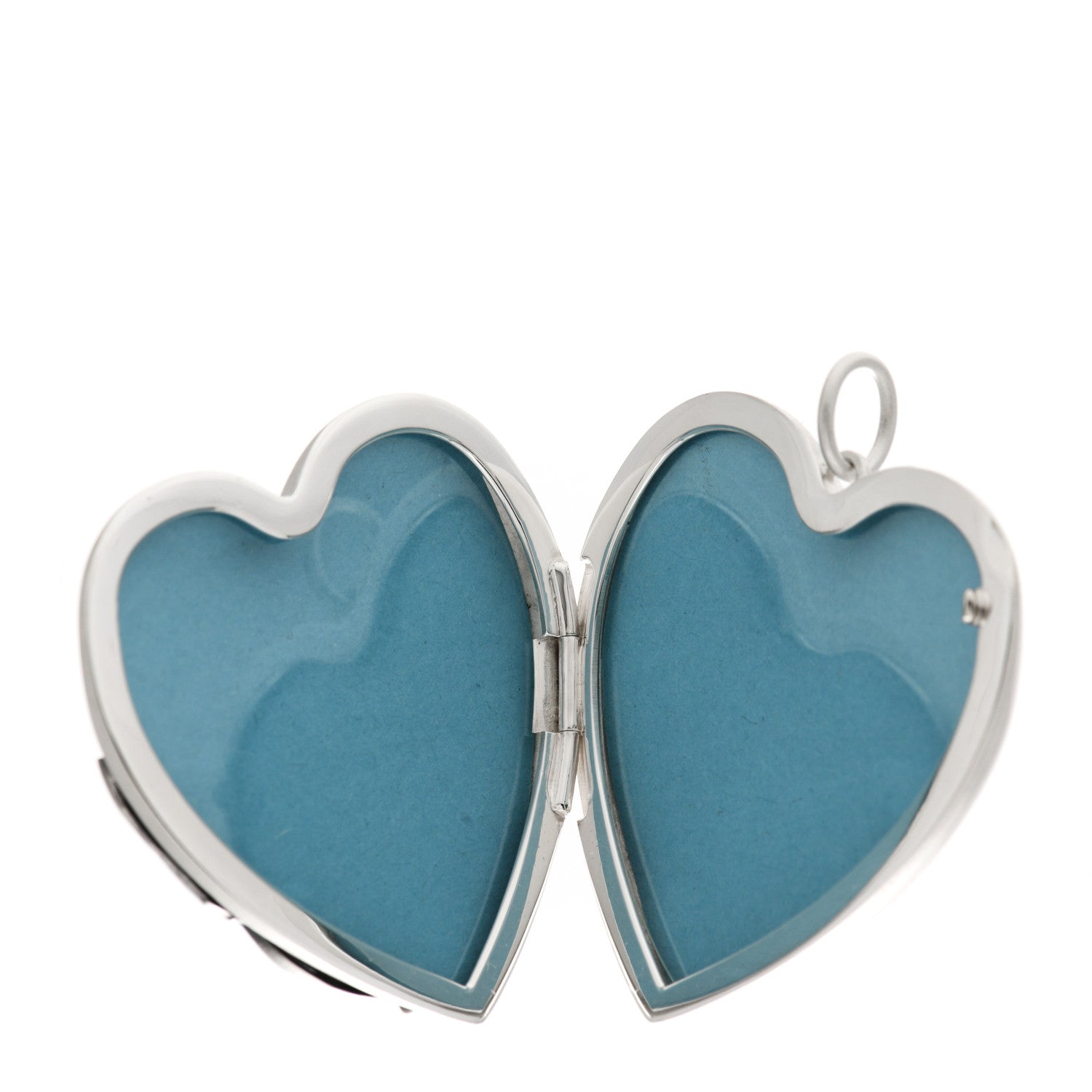 Tiffany Sterling Silver Large Ziegfeld Daisy Heart Locket Pendant 3 of 5