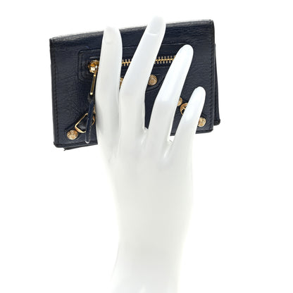 Balenciaga Agneau Giant 12 Gold Hardware Card Case Bleu Obscur 2 of 6