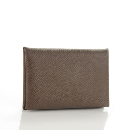 Hermes Epsom Calvi Card Case Etain 3 of 7