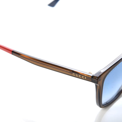 Gucci Acetate Square Frame Sunglasses GG0404S Brown 7 of 9