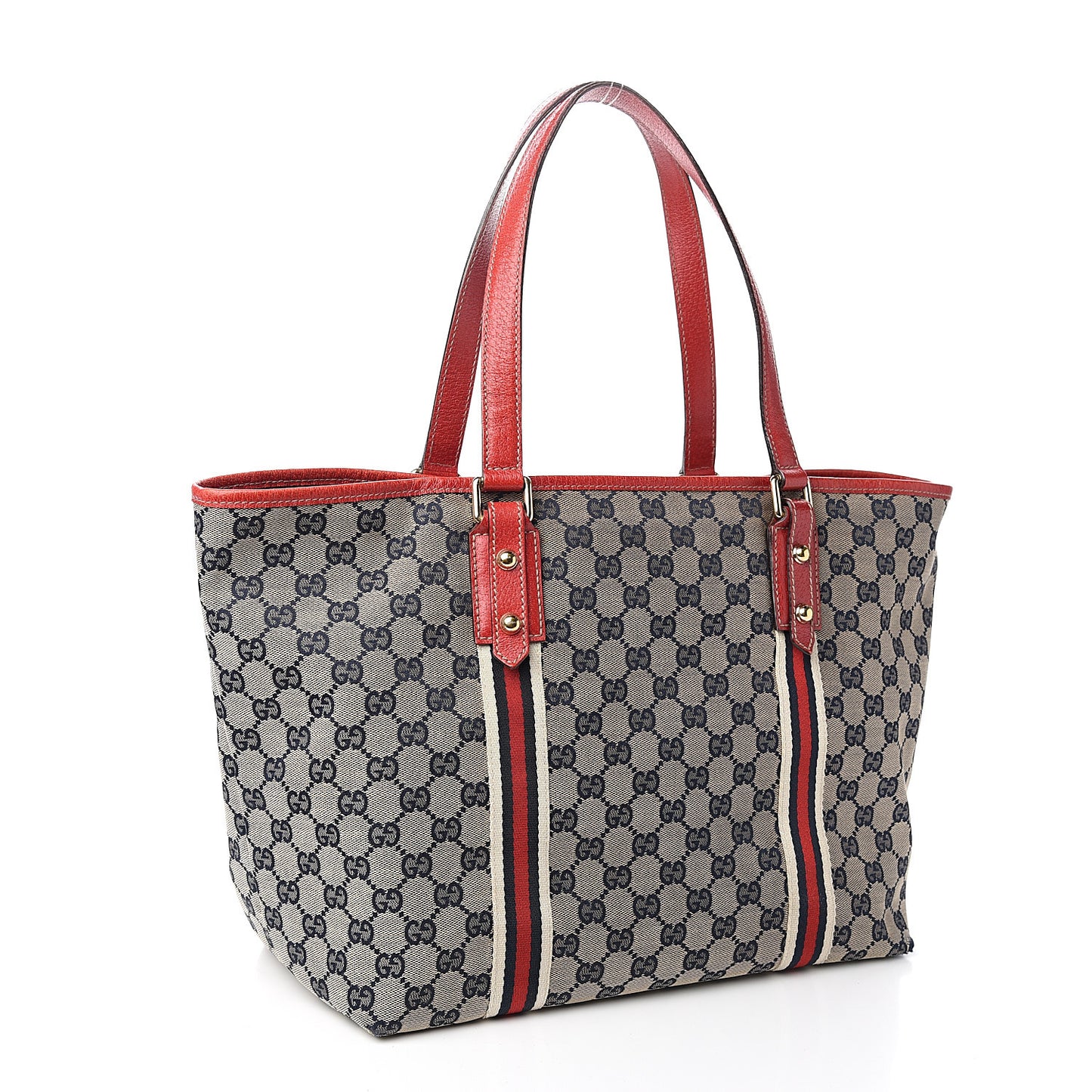 Monogram Large Jolicoeur Tote Navy Red