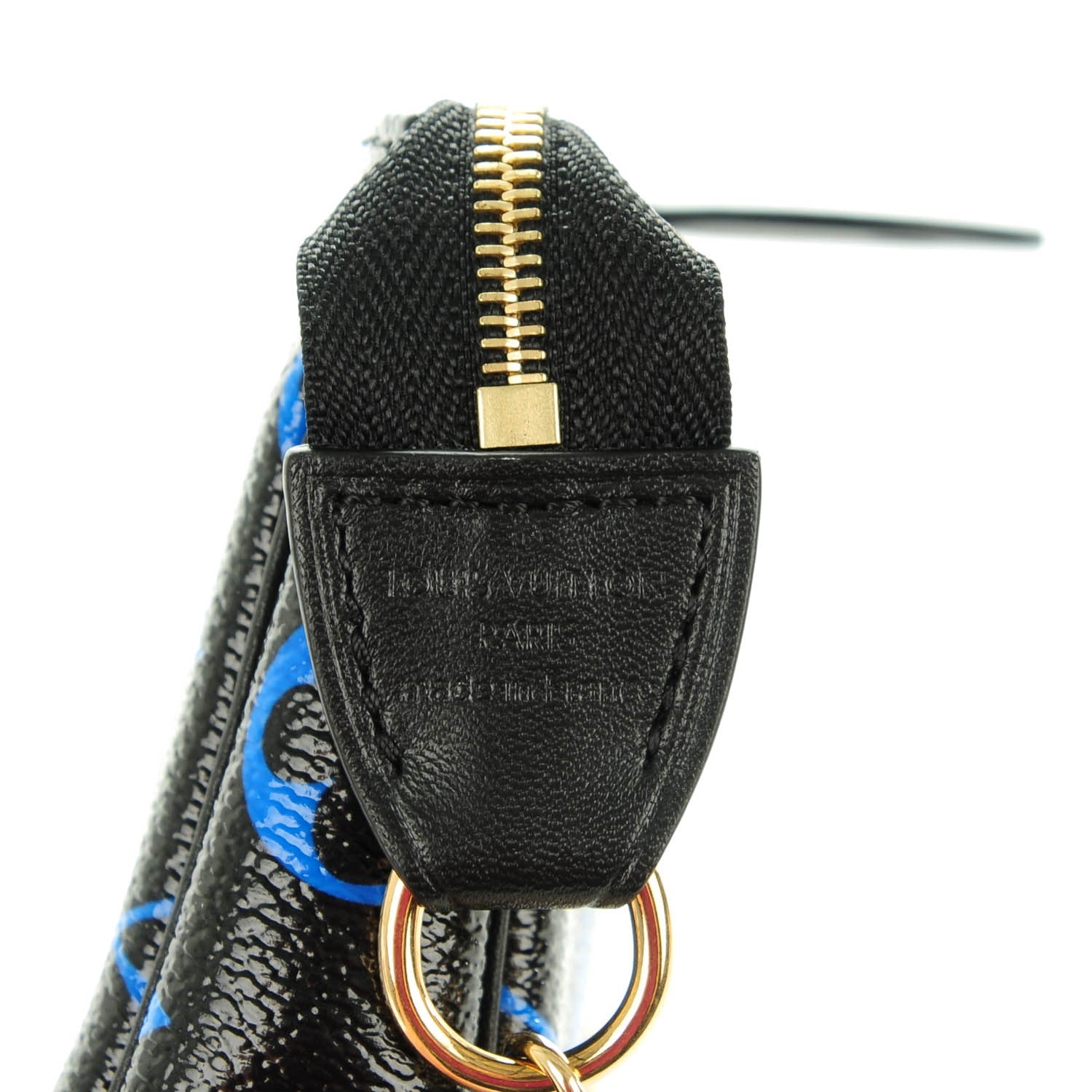 Louis Vuitton Colored Monogram Mini Pochette Accessories Blue Black 5 of 7