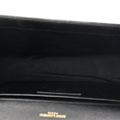 Saint Laurent Grain De Poudre Medium Classic Monogram Kate Satchel Black 5 of 15