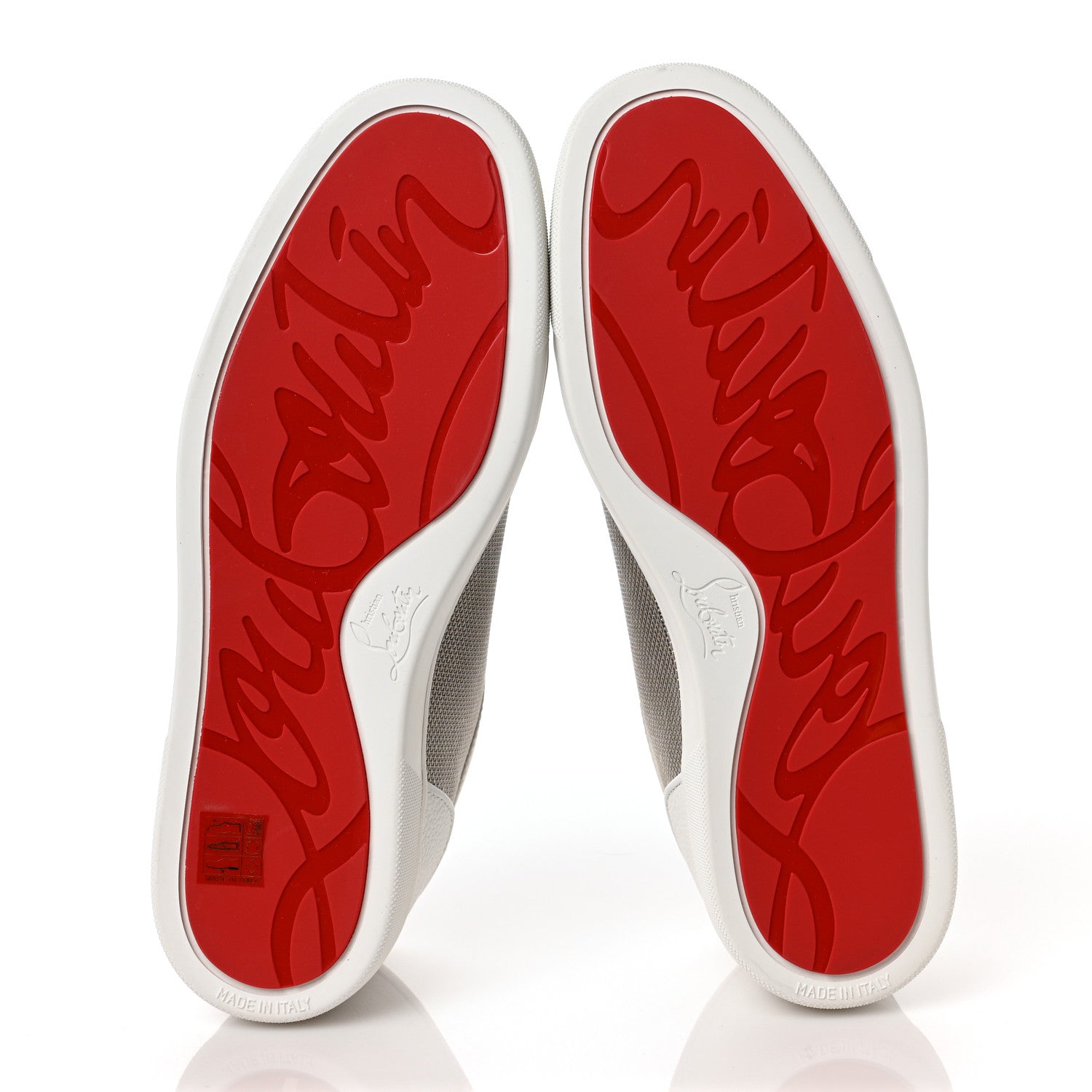 Christian Louboutin Calfskin Mens Rantulow Orlato Flat Sneakers 41 White Grey 5 of 9