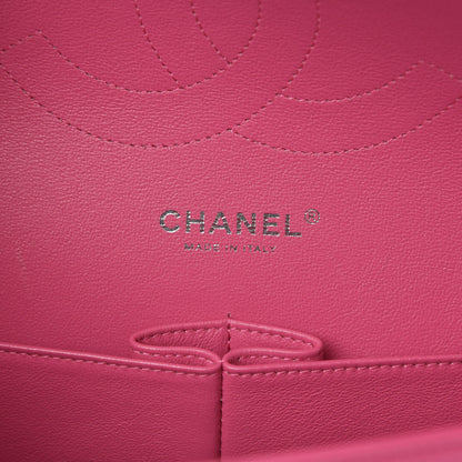 Chanel Lambskin Quilted Jumbo Double Flap Dark Pink 6 of 15