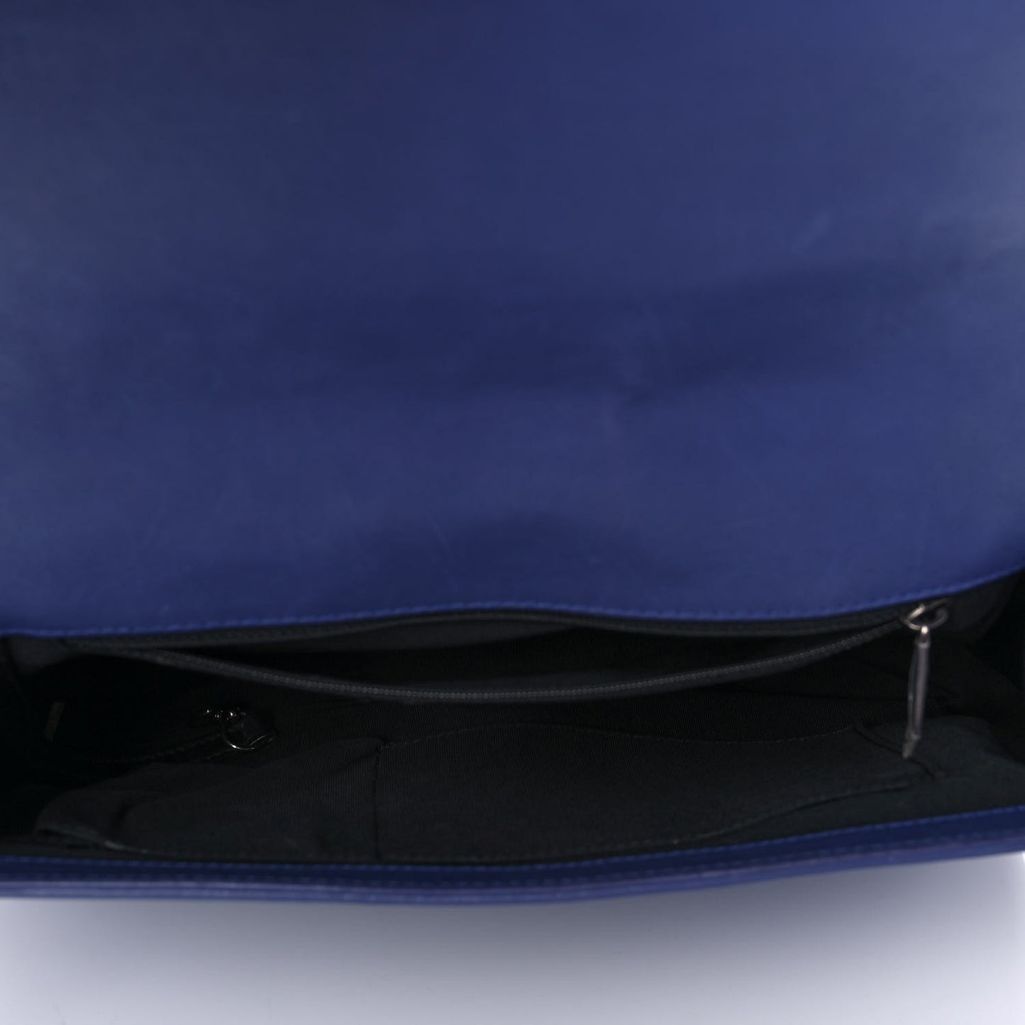 Calfskin Quilted Large Boy Flap Blue