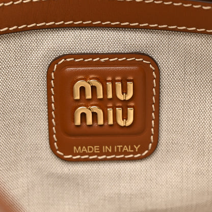 Miu Miu Canvas Ivy Beige Brandy 6 of 9