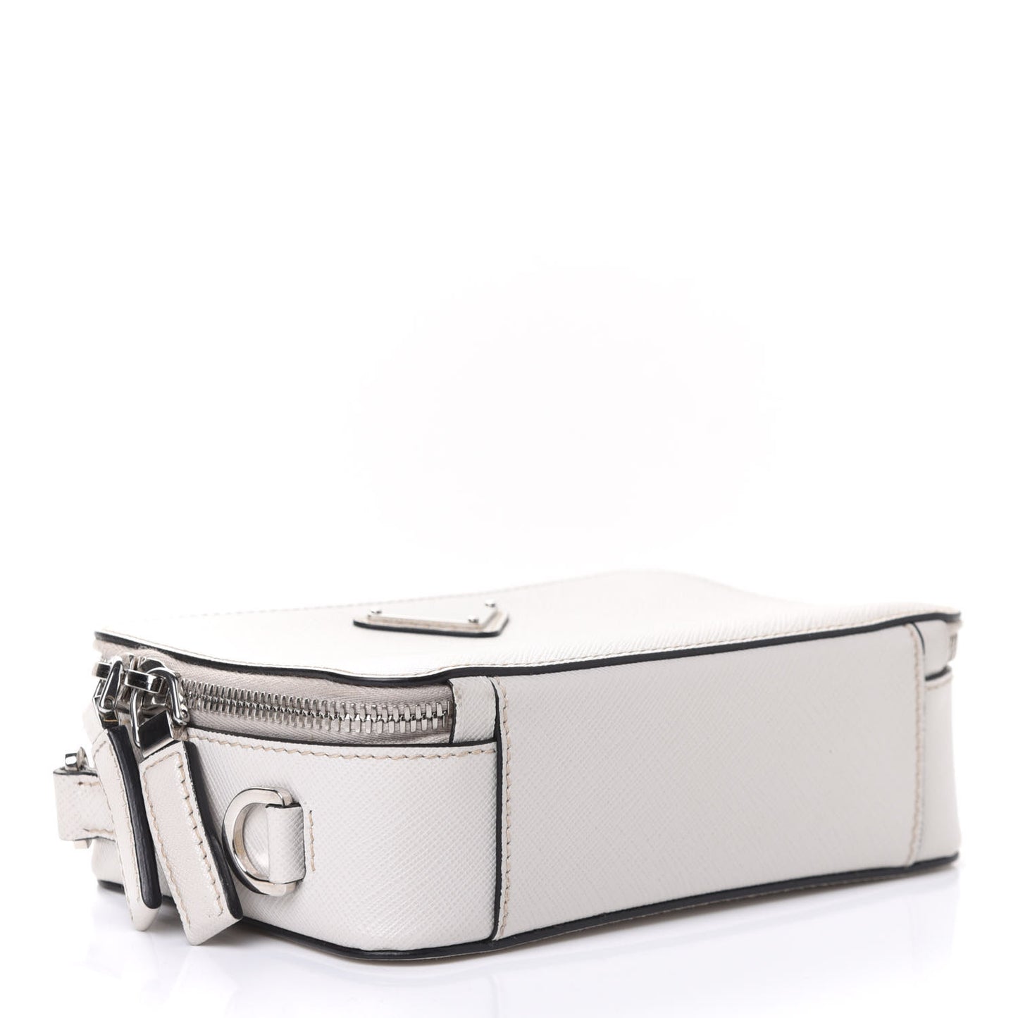 Saffiano Travel Small Brique Top Handle Crossbody Bag Talco