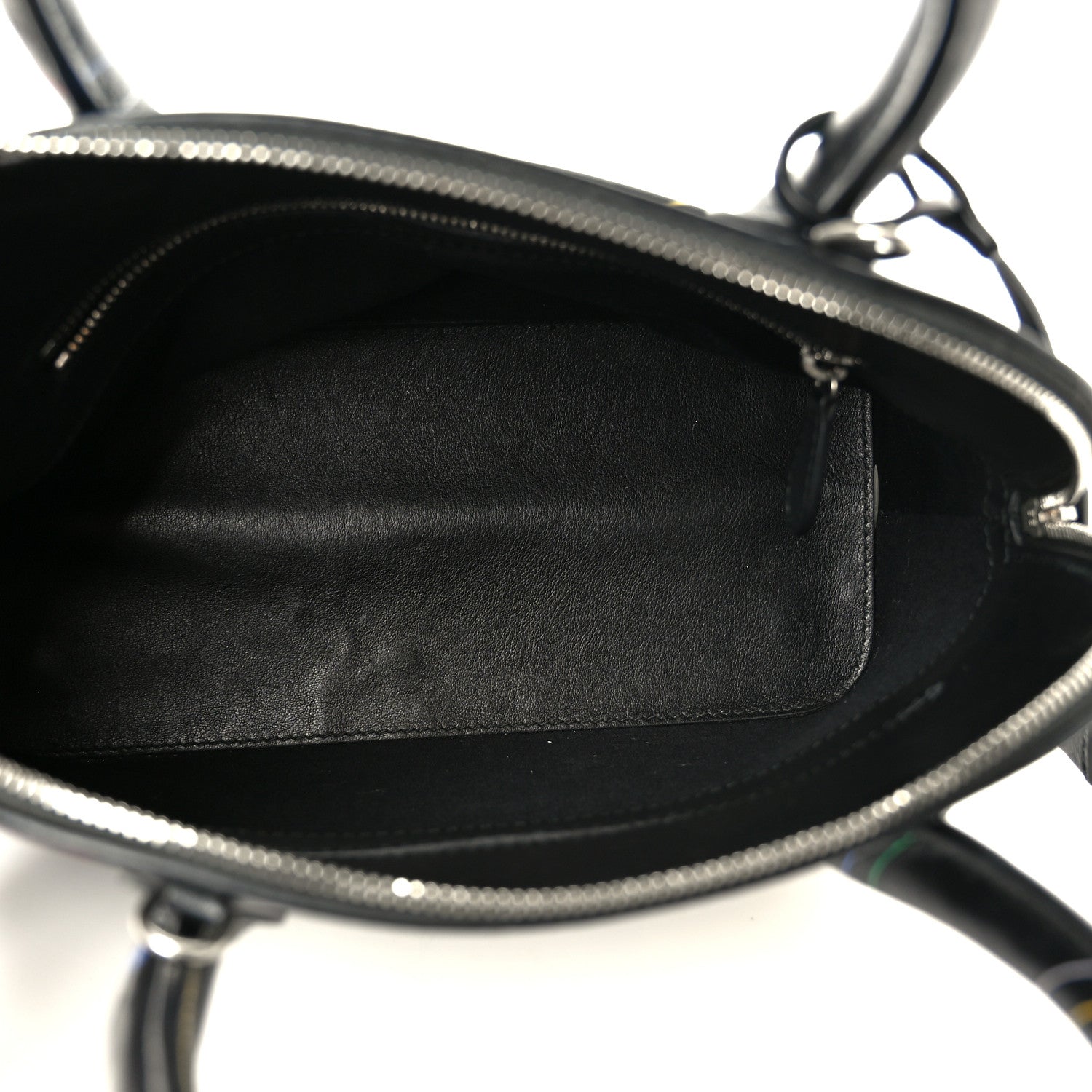 Balenciaga Calfskin Logo Print S Ville Top Handle Bag Black Multicolor 5 of 10