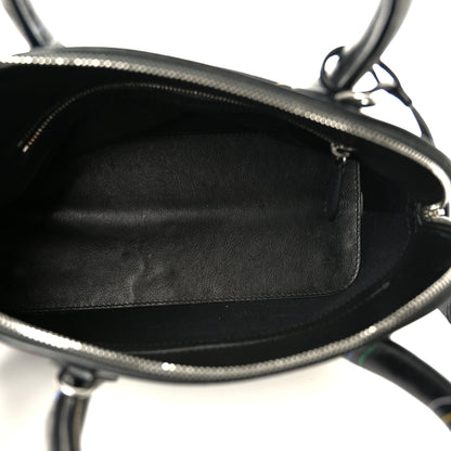 Balenciaga Calfskin Logo Print S Ville Top Handle Bag Black Multicolor 5 of 10