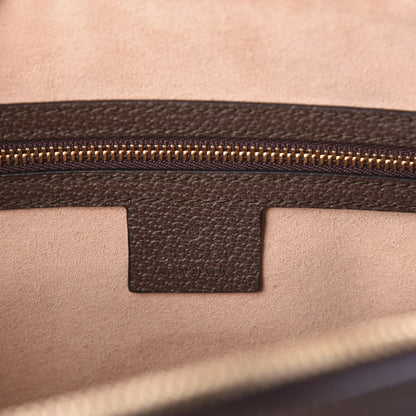 Gucci GG Supreme Monogram Web Medium Ophidia Boston Brown 9 of 11