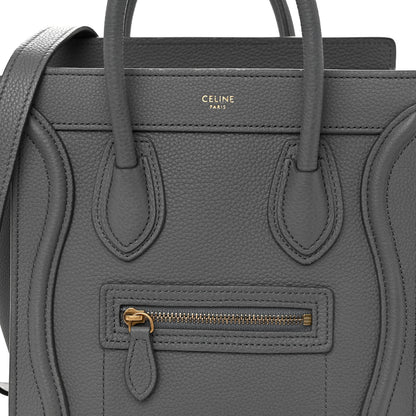 Celine Baby Drummed Calfskin Nano Luggage Kohl 9 of 11