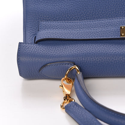 Hermes Taurillon Clemence Kelly Retourne 32 Bleu Brighton 37 of 42