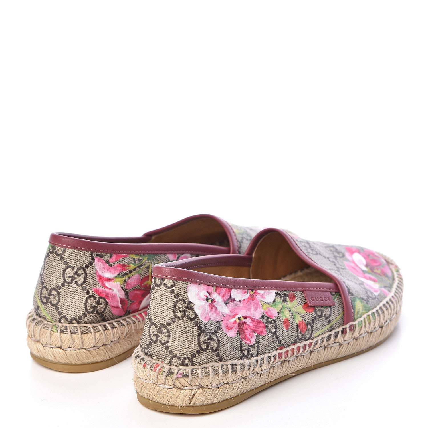 Gucci GG Supreme Monogram Blooms Espadrilles 37.5 Beige Multicolor Dry Rose 4 of 10