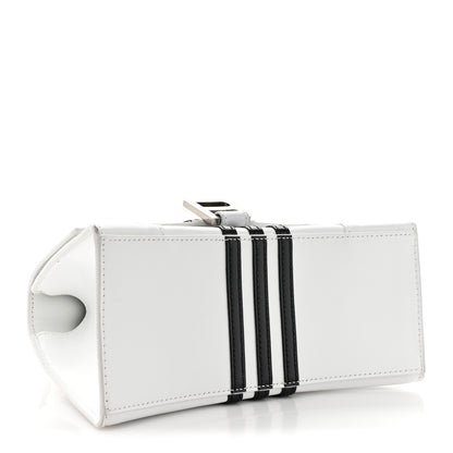 Balenciaga X ADIDAS Shiny Box Calfskin Small Hourglass Top Handle Bag Off White Black 4 of 15