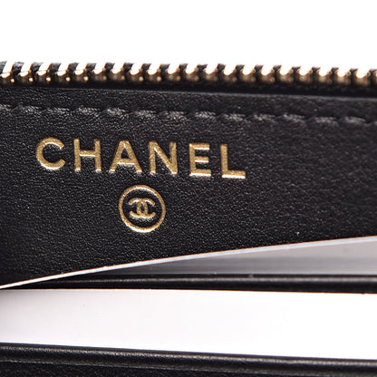 Chanel Caviar Quilted In & Out Zip Around Wallet Black 6 of 9