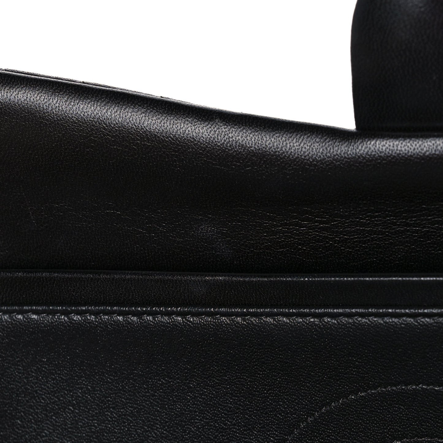 Lambskin Chevron Quilted Jumbo Double Flap So Black