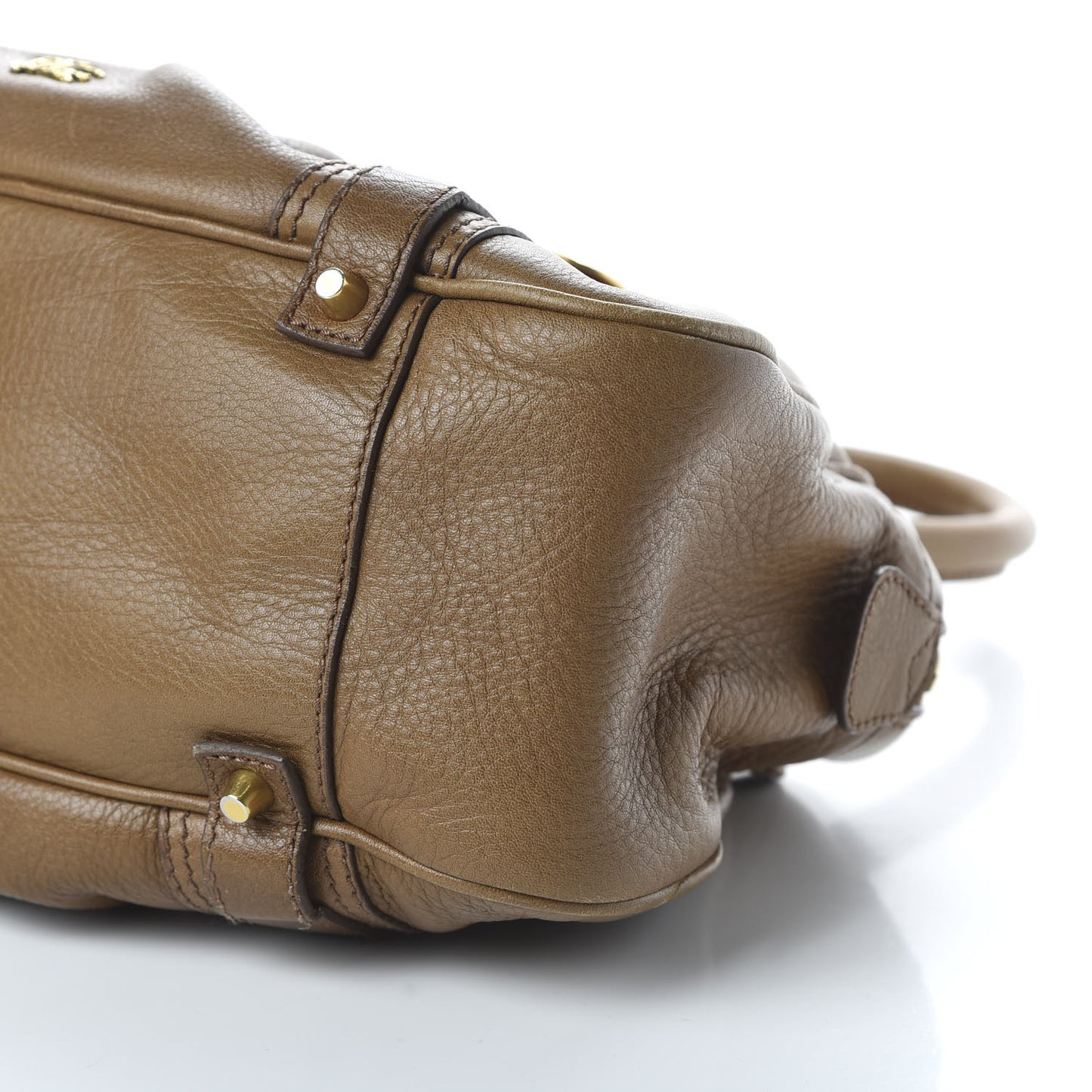 Pebbled Calfskin Small Ashbury Satchel Brown