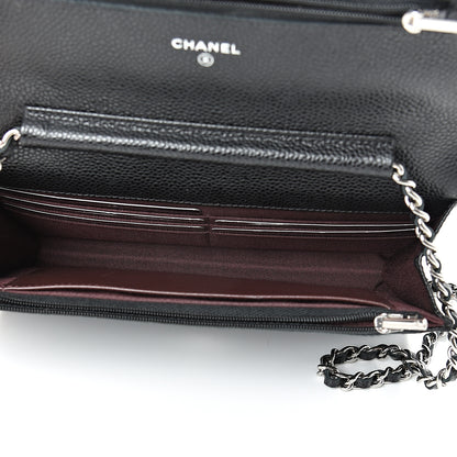 Chanel Caviar Quilted Wallet On Chain WOC Black 4 of 11