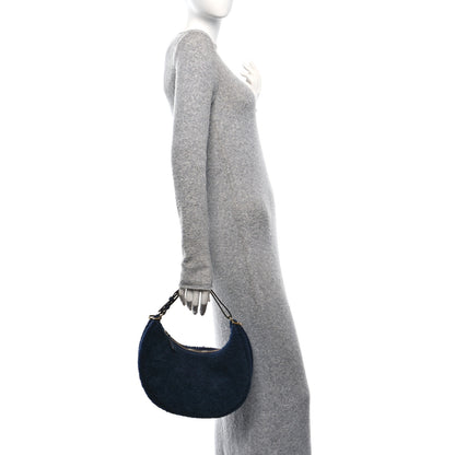 Fendi Sheep Fur Vitello Grace Small Fendigraphy Hobo Midnight 3 of 10