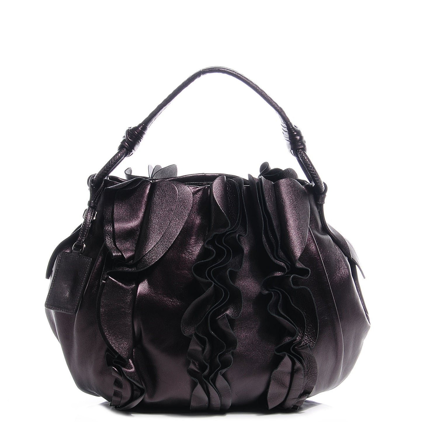 Nappa Mordore Leather Ruffle Bag Ribes