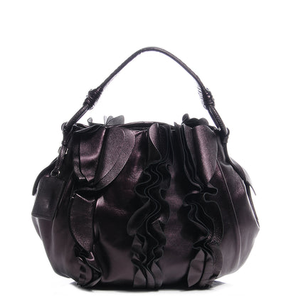 Prada Nappa Mordore Leather Ruffle Bag Ribes 1 of 9