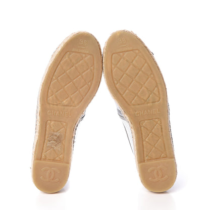 Chanel Mesh Grosgrain CC Espadrilles 36 Grey 7 of 7