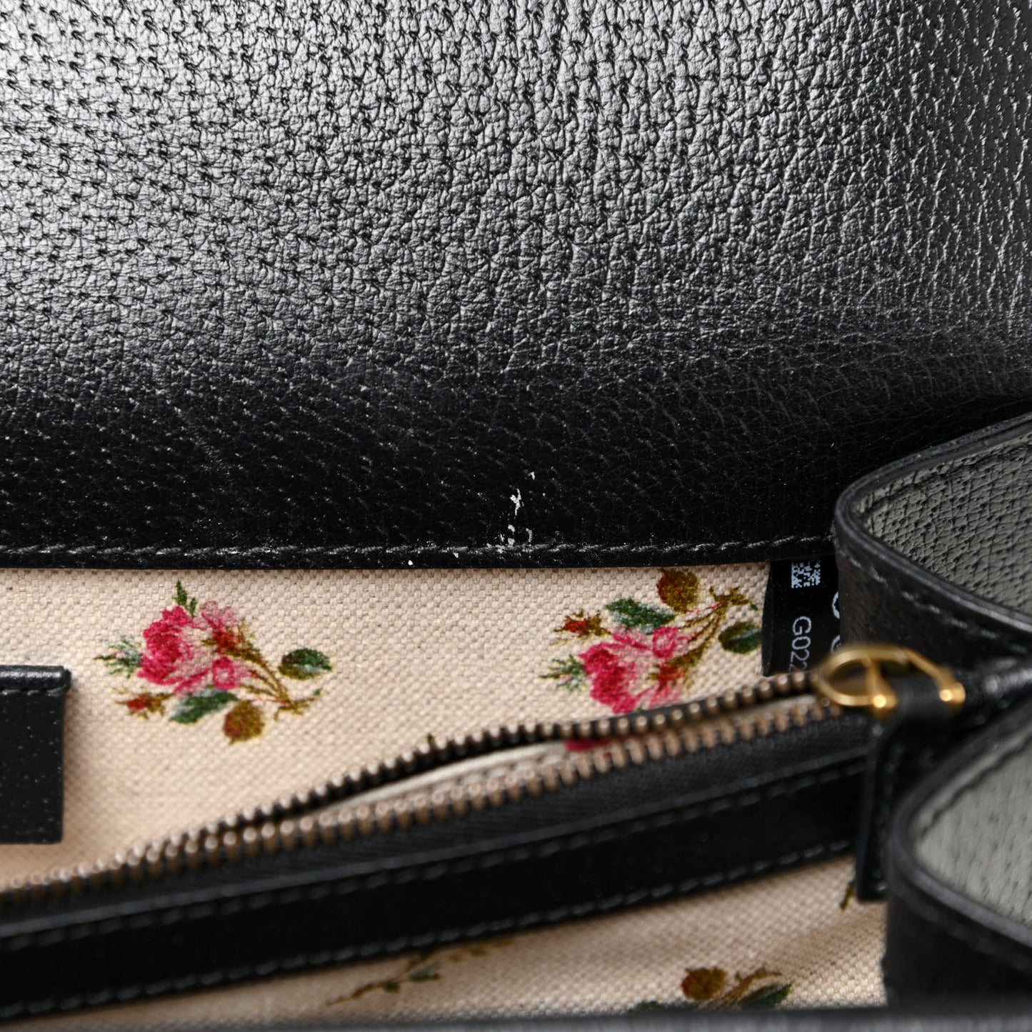 Calfskin Web Floral Embroidered Medium Dionysus Shoulder Bag Black