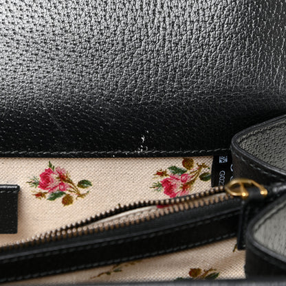 Gucci Calfskin Web Floral Embroidered Medium Dionysus Shoulder Bag Black 10 of 16