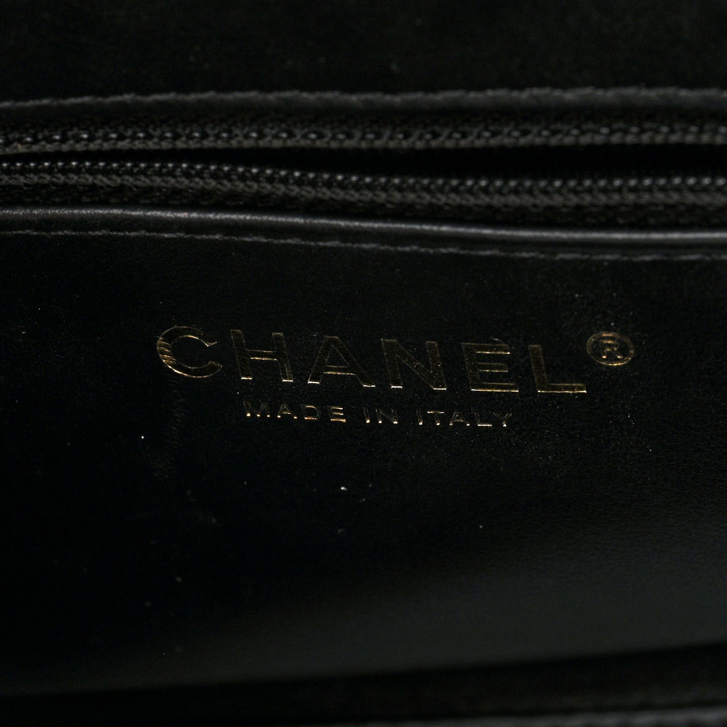 Shiny Aged Calfskin Quilted Nano Kelly Shopper Black