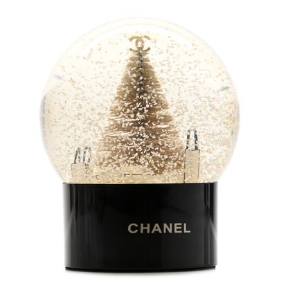 Chanel Glass Christmas Tree Shopping Bag Snow Globe 1 of 5