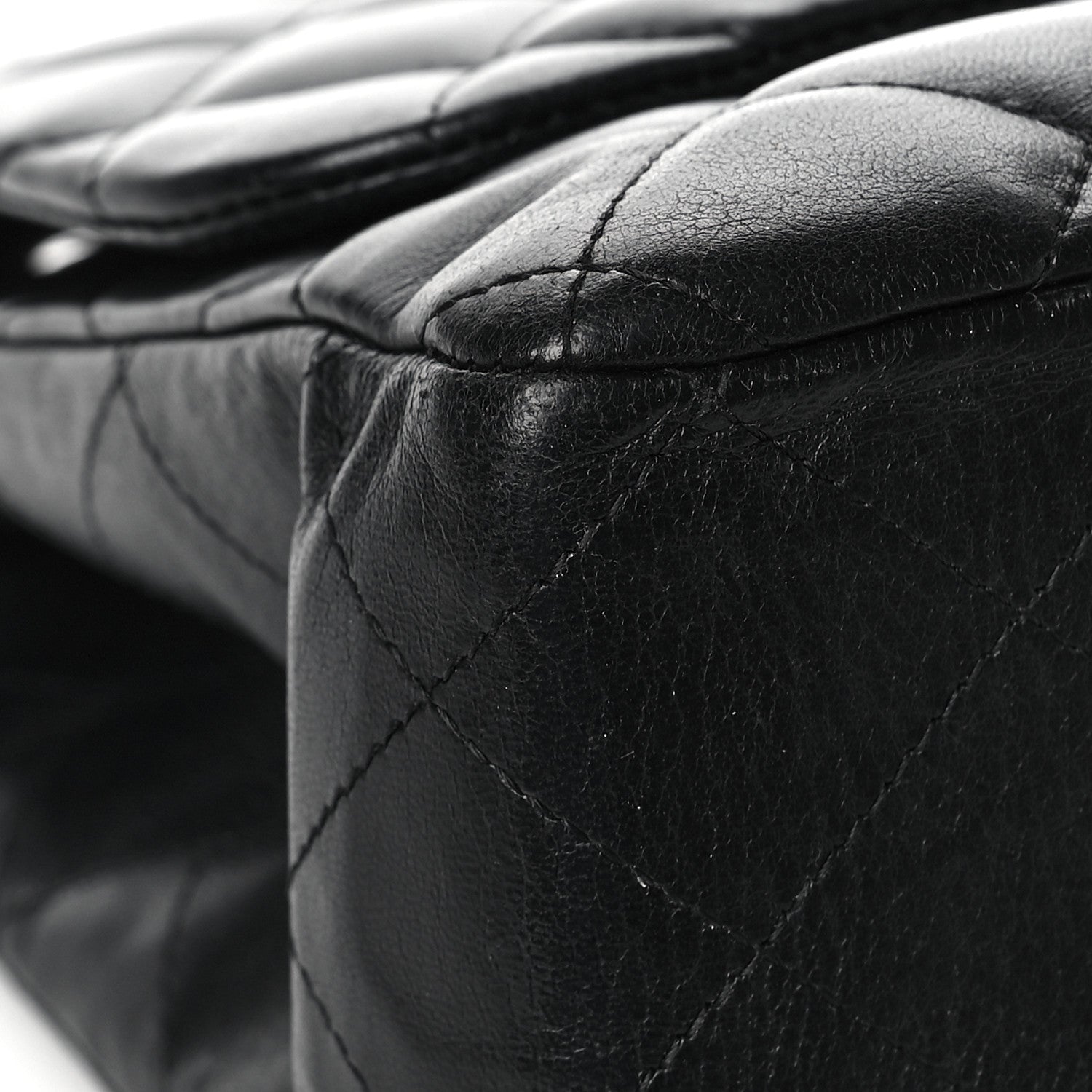 Chanel Lambskin Quilted Jumbo Single Flap Black 7 of 8