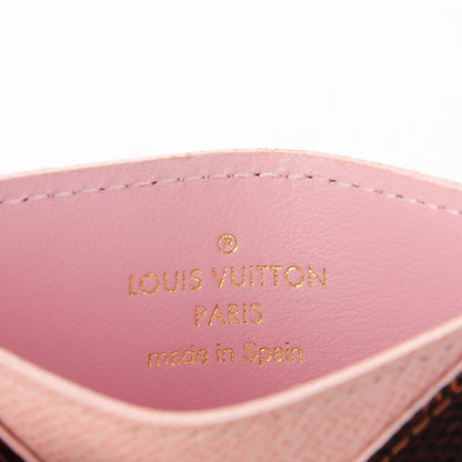 Louis Vuitton Damier Ebene Caissa Card Holder Rose Ballerine 5 of 7