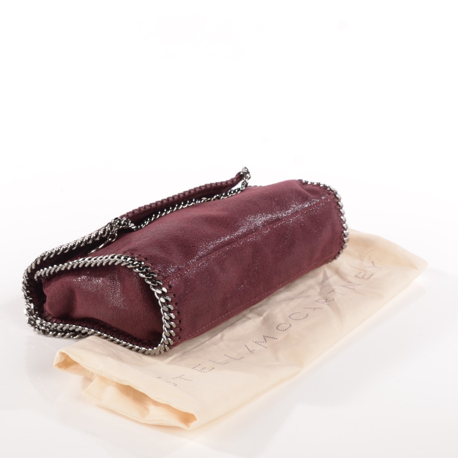Stella McCartney Shaggy Deer Mini Falabella Shoulder Bag Plum 4 of 8