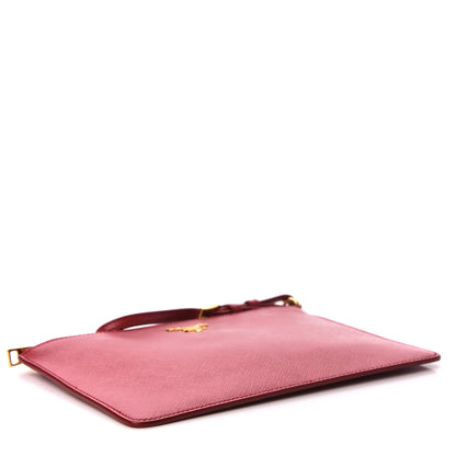 Prada Saffiano Clutch Wristlet Fuoco 4 of 6