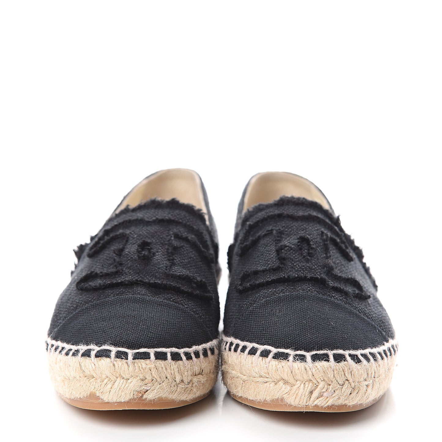 Linen CC Espadrilles 38 Black