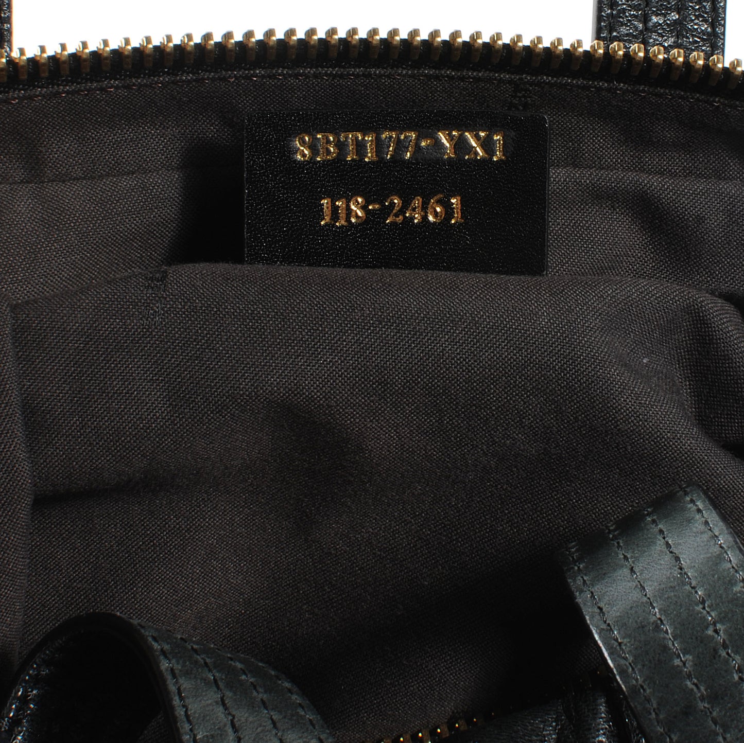 Goatskin Zip It Satchel Black
