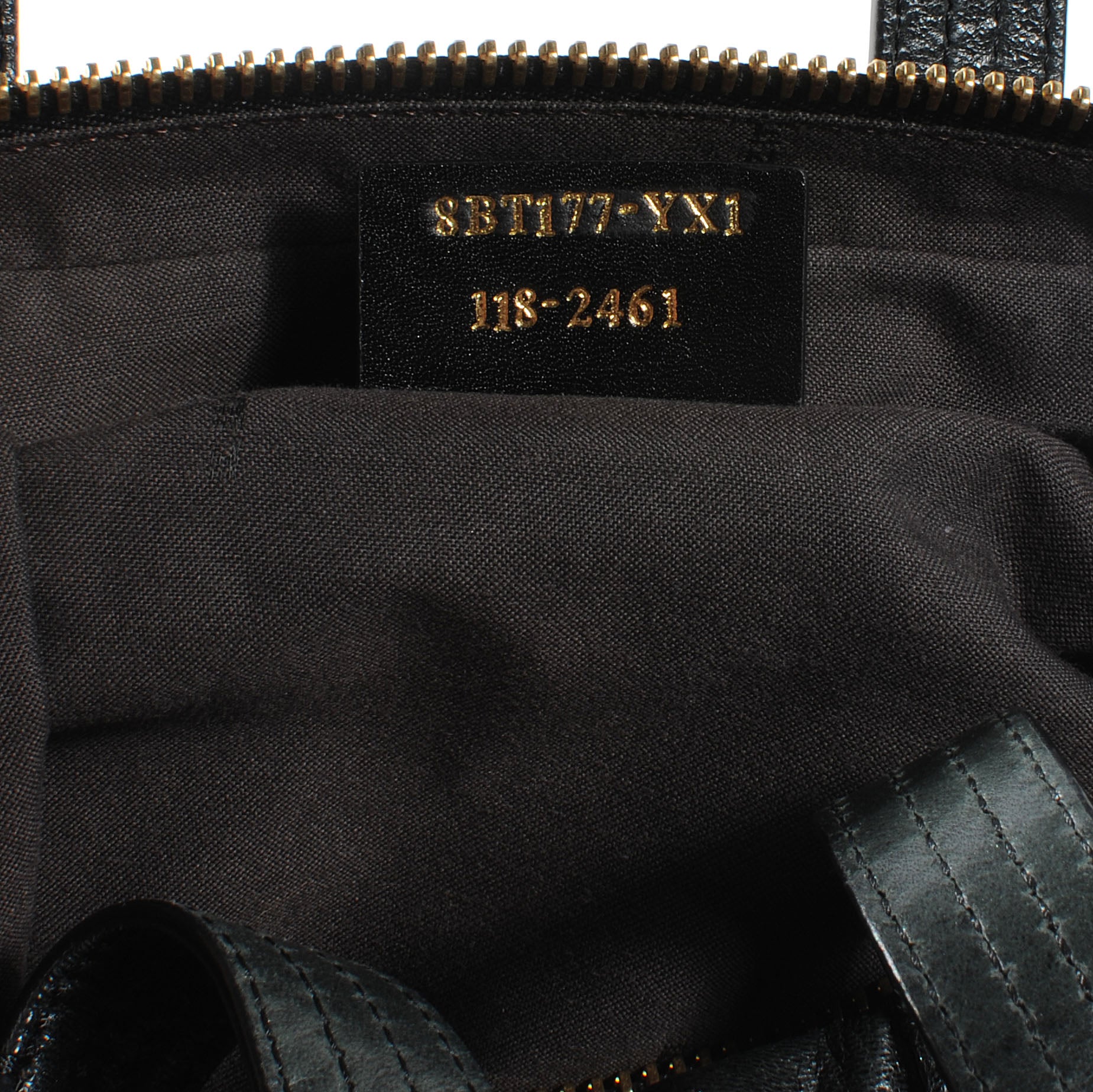 Fendi Goatskin Zip It Satchel Black 7 of 7