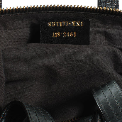 Fendi Goatskin Zip It Satchel Black 7 of 7