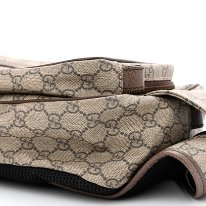 Gucci Soft GG Supreme Monogram Textured Dollar Calfskin Web Ophidia Pouch Pocket Belt Bag 95 38 Beige Ebony New Acero Black 13 of 13