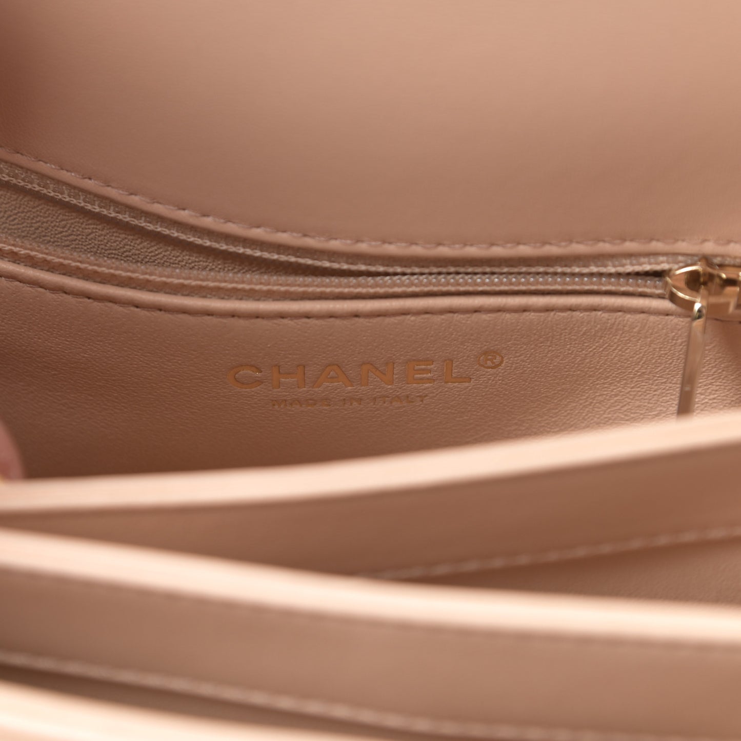 Lambskin Quilted Small Trendy CC Dual Handle Flap Bag Beige