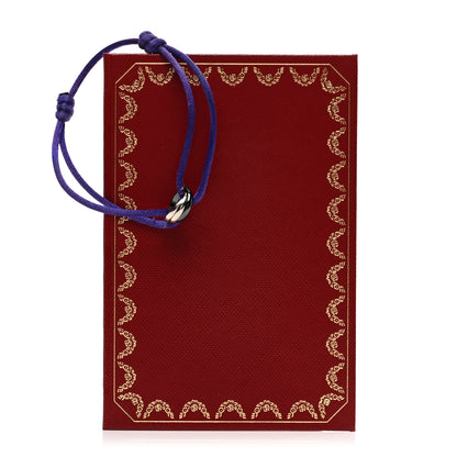 Cartier 18K White Gold Ceramic Trinity Adjustable Cord Bracelet Purple 4 of 4