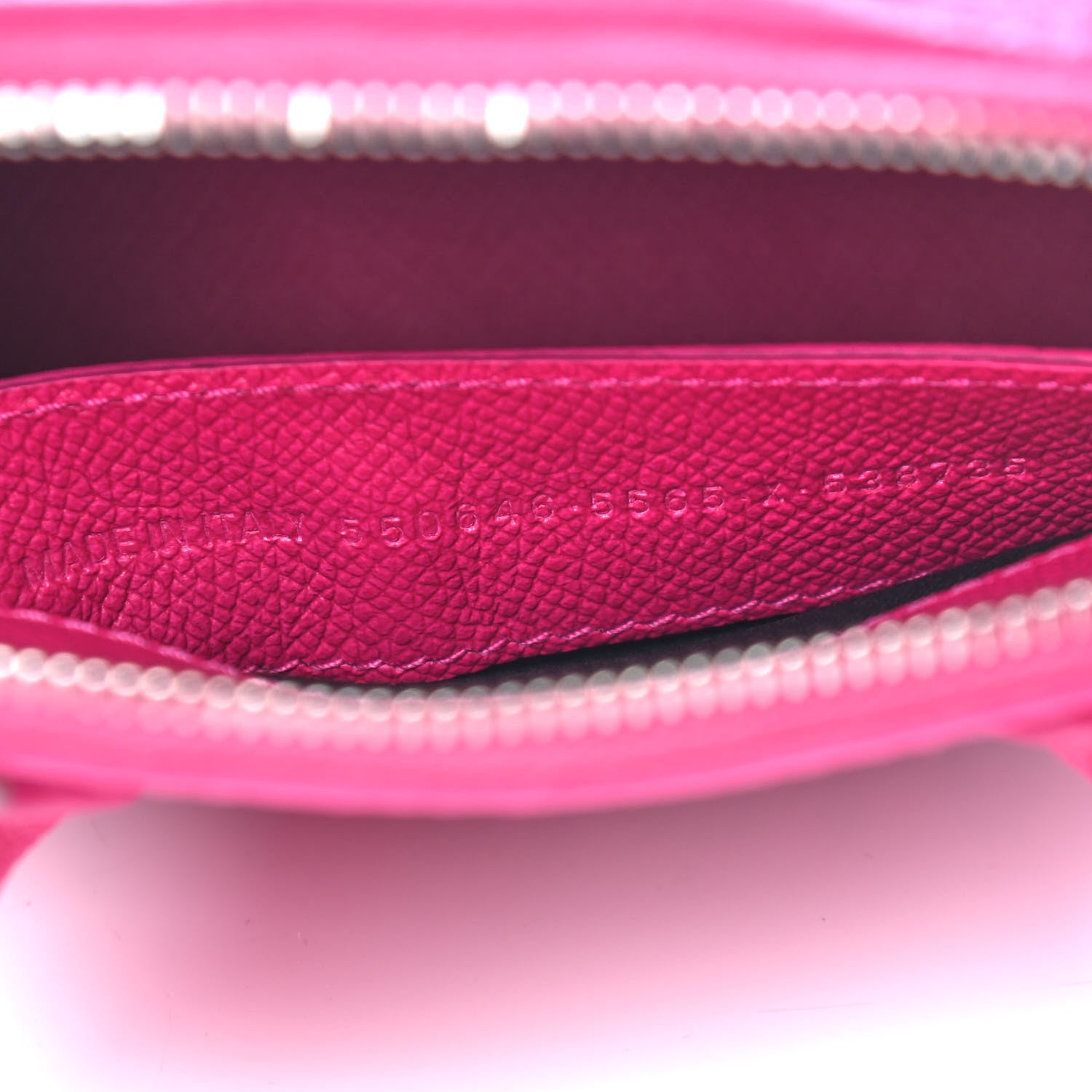 Balenciaga Signature Grained Calfskin Logo XXS Ville Top Handle Bag Fuchsia 6 of 10