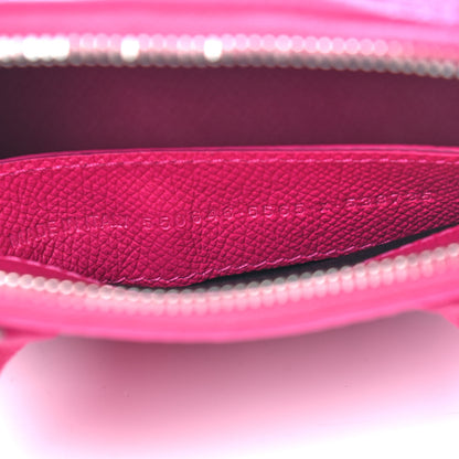 Balenciaga Signature Grained Calfskin Logo XXS Ville Top Handle Bag Fuchsia 6 of 10