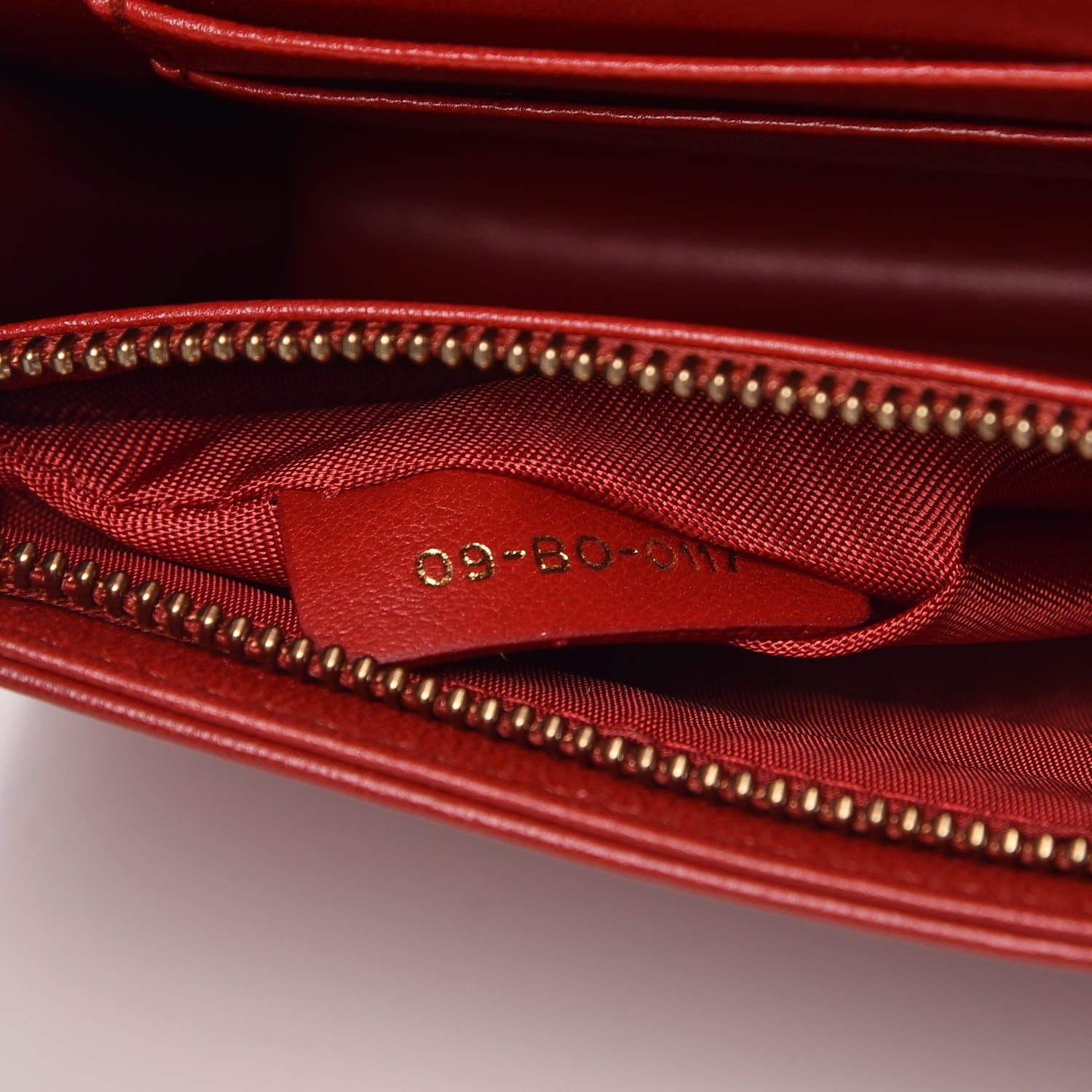 Christian Dior Lambskin Studded Diorama Wallet on Chain Pouch Red 7 of 9