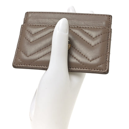 Gucci Calfskin Matelasse GG Marmont Card Holder Porcelain Rose 2 of 6