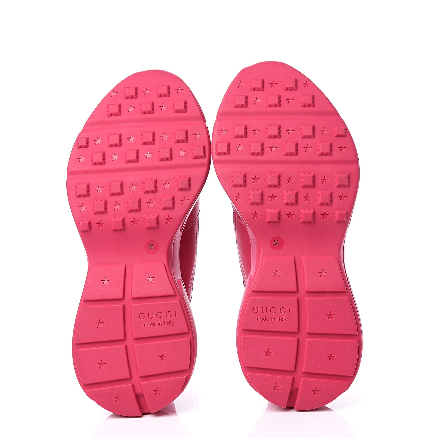 Calfskin Logo Womens Rhyton Sneakers 40 Box Pink